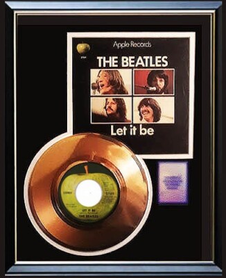 洋楽 The Beatles Let it Be Gold Record THE BEATLES LET IT BE 45 RPM GOLD RECORD NON RIAA AWARD RARE !! | eBay