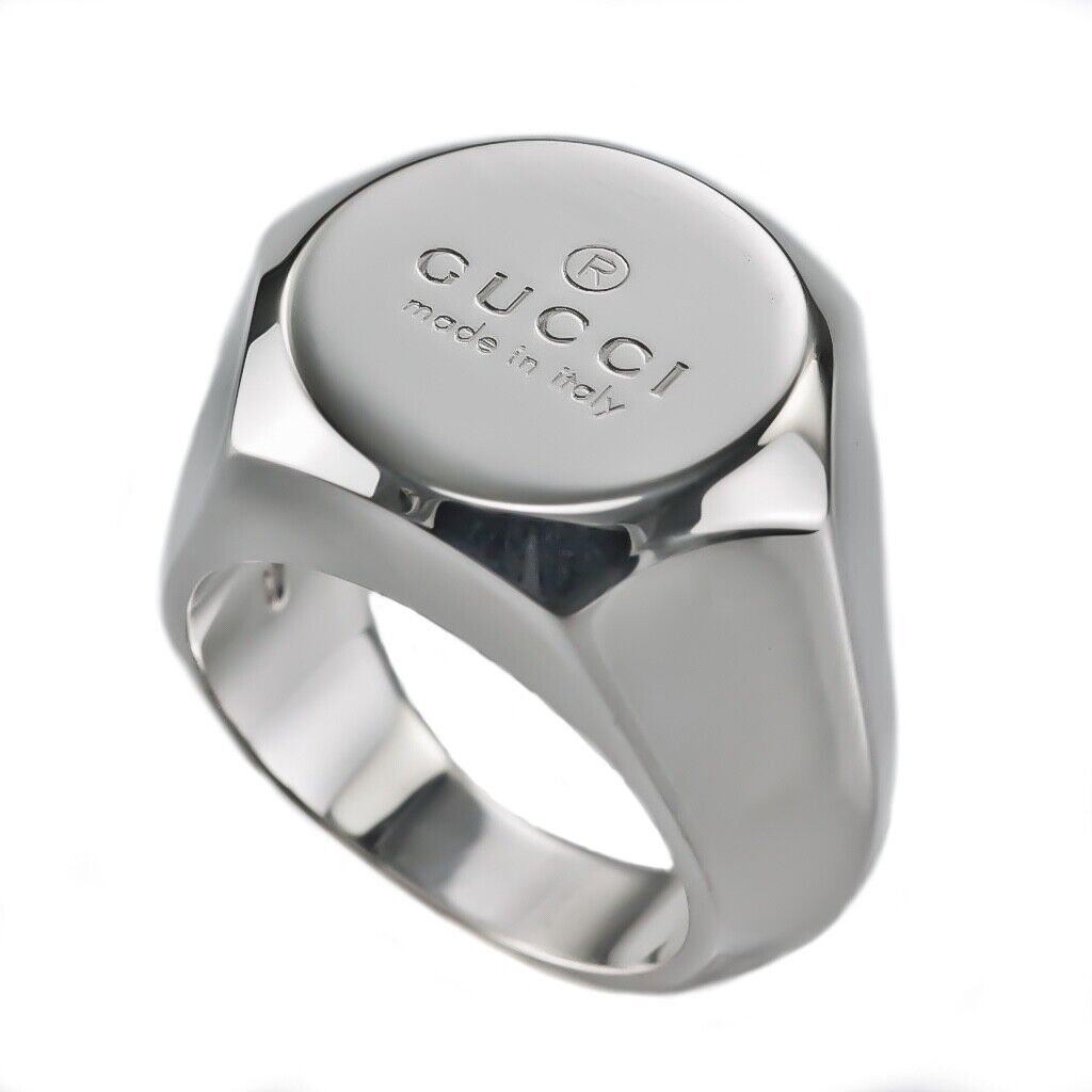 GUCCI FASHION DESIGNER .925 STERLING SILVER HEAVY SIGNET GUCCI FASHION DESIGNER .925 STERLING SILVER HEAVY SIGNET