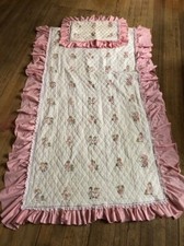 VTG 1990s Precious Moments STYLE Quilt Pillow Sham Twin Sz