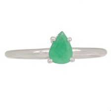 Natural Emerald 925 Sterling Silver Ring Jewelry s.9 CR68341