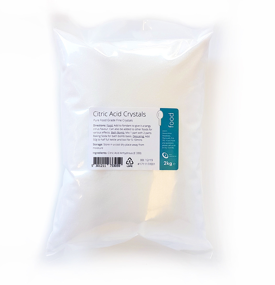 CITRIC ACID 2kg - Purest Food Grade Anhydrous Descaler Bath Bombs