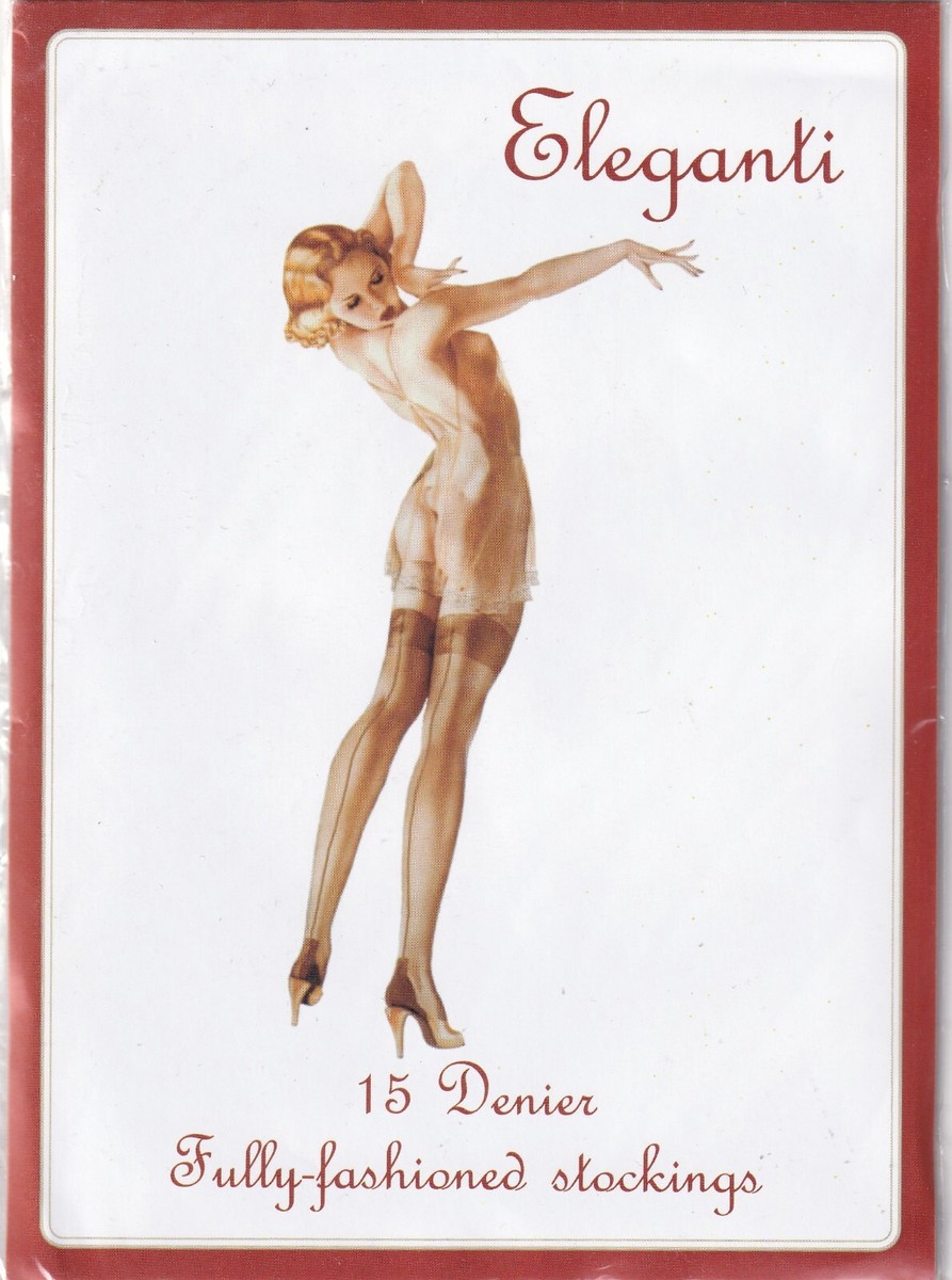 Bas Nylon Familia 15D Beige Taille 4 - À Coutures Style Jarretelle - Neuf Avec étiquettes