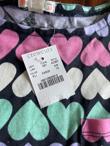 Crewcuts Girls Heart Tunic Dress Size 12 NWT - Picture 2 of 3