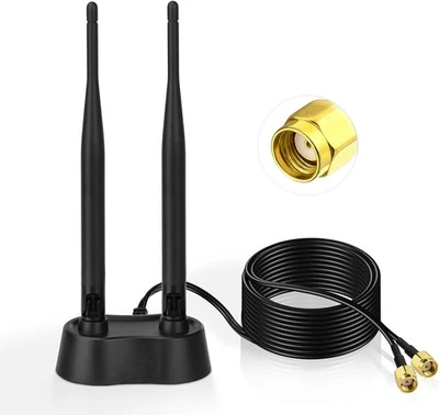 Eightwood WiFi Antenna 2.4 GHz / 5 GHz / 5.8 GHz WLAN Signal Amplifier Anenne
