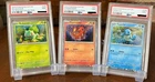 Pokémon 151 Poster Collection Set SEQUENTIAL PSA 9 Bulbasuar Charmander Squirtle
