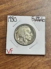 1930 P Buffalo Nickel Original VF Very Fine U.S. 5c Type Coin (Raw14715)