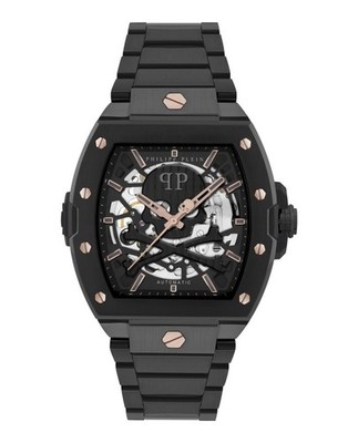 Philipp Plein Mens  Black 44mm Bracelet Fashion Watch PWJFA0725