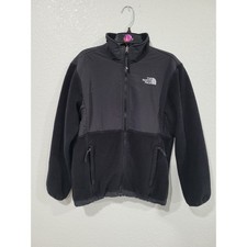 The North Face Girls Denali Fleece Jacket Black Full Zip Mock Neck Large 10