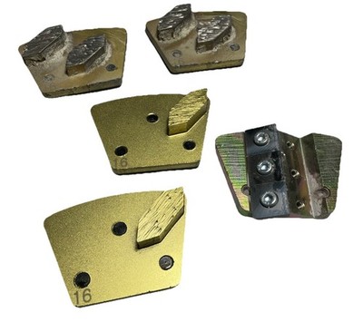 (5) 16 Grit SASE Diamond Tooling Concrete Grinding Scraper Doubles And Singles