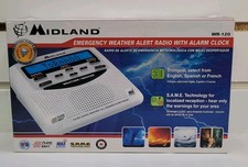 Midland WR-120 Emergency Weather Alert Radio with Alarm Clock - White