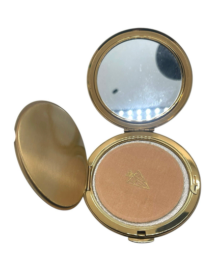 Fabulous Vintage Kigu Powder Compact, Sunshine & "Jeweled" Flowers Design - 第 4/4 張圖片