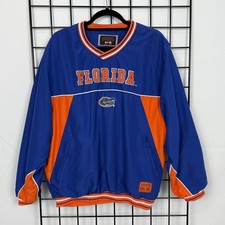 Colosseum Florida Gators Pullover Windbreaker Jacket Mens L Large Blue Spell Out