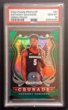2020-21 Panini Prizm Anthony Edwards #81 Green Prizm (RC) Crusade Rookie 