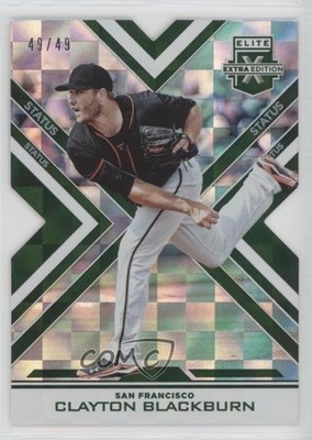 2016 Elite Extra Edition Status Emerald Die-Cut 49/49 Clayton Blackburn 10k8