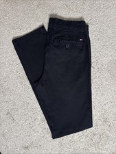 Tommy Hilfiger Chinos - Black - Slim Fit - 28W 30L - Cotton