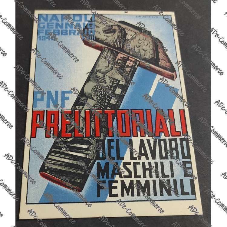 Cartolina Napoli - Prelittoriali del Lavoro Maschili e Femminili - 1940
