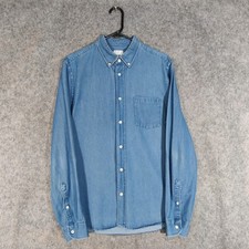 Asket The Denim Shirt Mens Size Medium Blue Regular Button Down