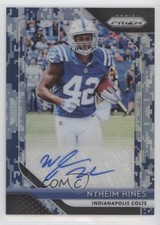 2018 Panini Prizm Rookie Auto Camo Prizm 18/25 Nyheim Hines #RA-NH Auto hg6