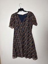 Madewell Floral Paisley Deep V-Neck Dress Size 4