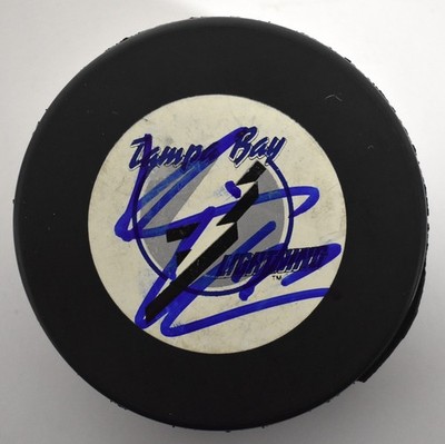 Victor Hedman Signed Tampa Bay Lightning Logo Hockey Puck