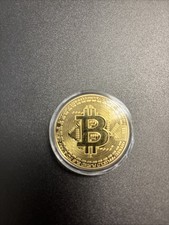 Bitcoin Gold-Plated Commemorative Coin Collectible