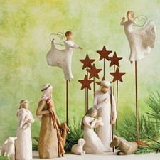 Nativity Figures Set Statue Hand Painted Decor Xmas Festival Ornaments Gift
