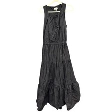 On 34th Women XXL Black Tiered Summer Sun Dress Flowy Keyhole Back Stretchy Sexy