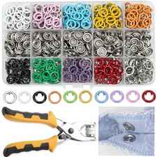 11mm/800PCS Metal Snaps Buttons with Fastener Pliers, Heavy Duty Press Tool K...
