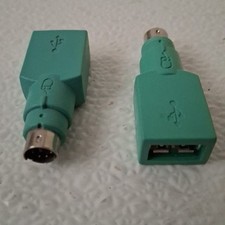 2x PS/2 Female to USB 2.0 Male Port Adapter Converter for PC Keyboard Mouse M471