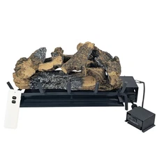 Vented 18inch-24inch Gas logs Sets Gas Fireplace Burner Burner Set,with Remote