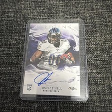 ?Justice Hill RC Rookie Auto 2019 Panini Origins On Card Autograph?. rookie card picture