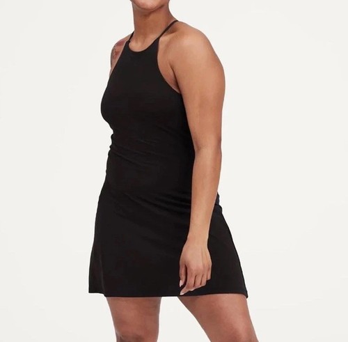Girlfriend Collective Black Naomi Workout Dress Black Size L