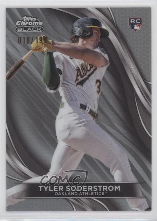 2024 Topps Chrome Black Refractor 18/199 Tyler Soderstrom #80 Rookie RC 0qc1