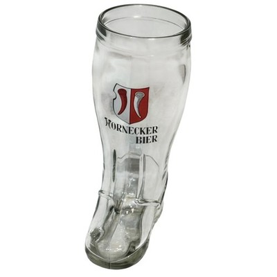 Hornecker Bier Glass Beer Boot Das Boot Clear German Barware Stein 0.5 Liter