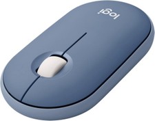 Image of Logitech Pebble M350 Wireless Bluetooth Silent Mouse unifying nano Blueberry