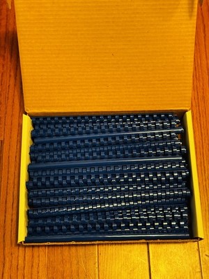 GBC Presentation Bindings Spines Combs - 1/2'' Blue - 19 Ring 100 Pcs. NEW