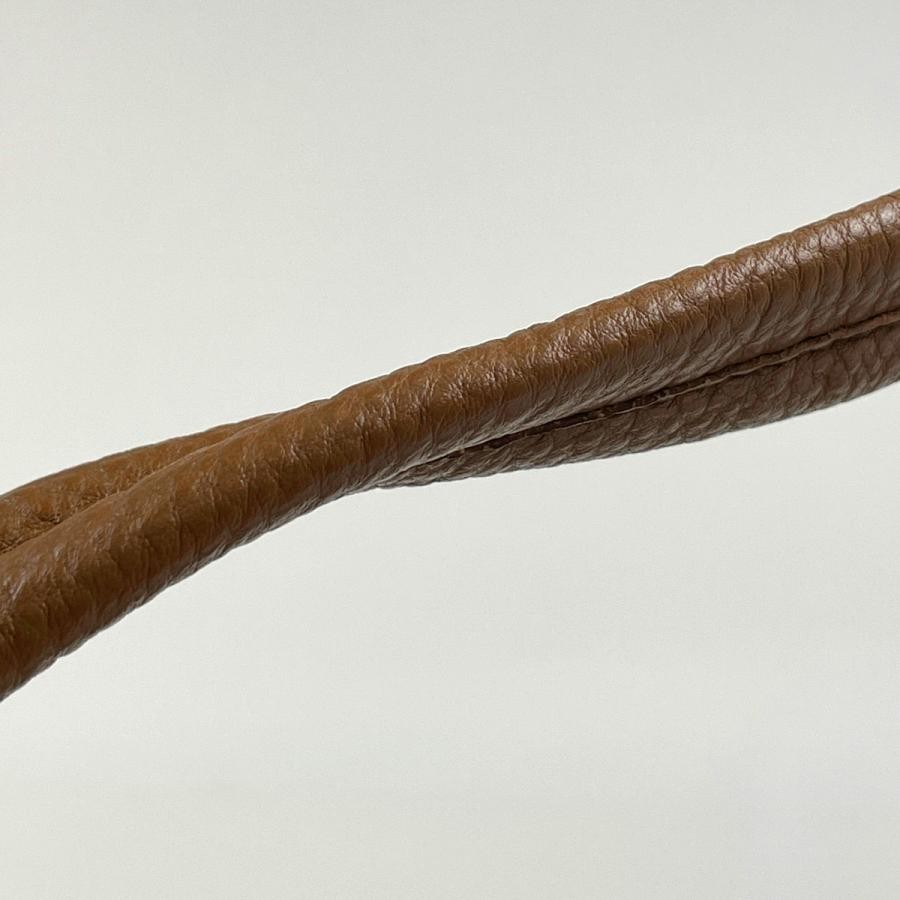 PRADA 1BC051 Plate Shoulder Bag Brown Leather 33cm #BS1087 thumbnail 7