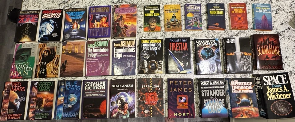 Rare Science Fiction Lot – 31 Books – Asimov, Herbert, Heinlein, Robinson & More - Image 2 of 4