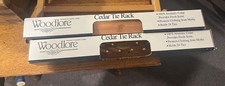 Pair 2 New Woodlore Cedar Tie Rack 24 Ties Belts Jewelry