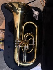 Marching Euphonium. 3 piston with case and mouthpiece