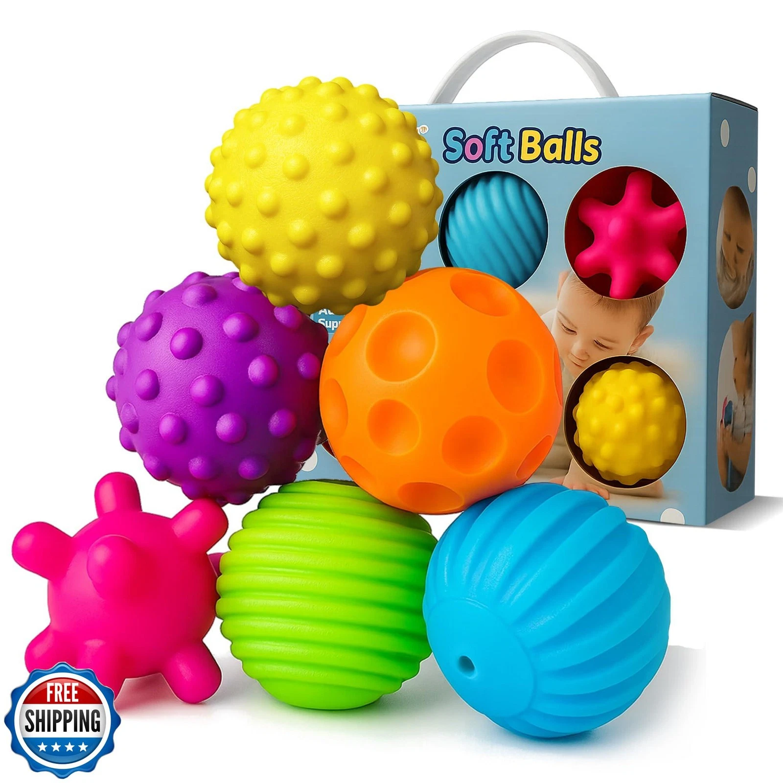 ROHSCE Baby Textured Multi Sensory Toys Massage Ball Gift Set BPA
Opens in a new window or tab