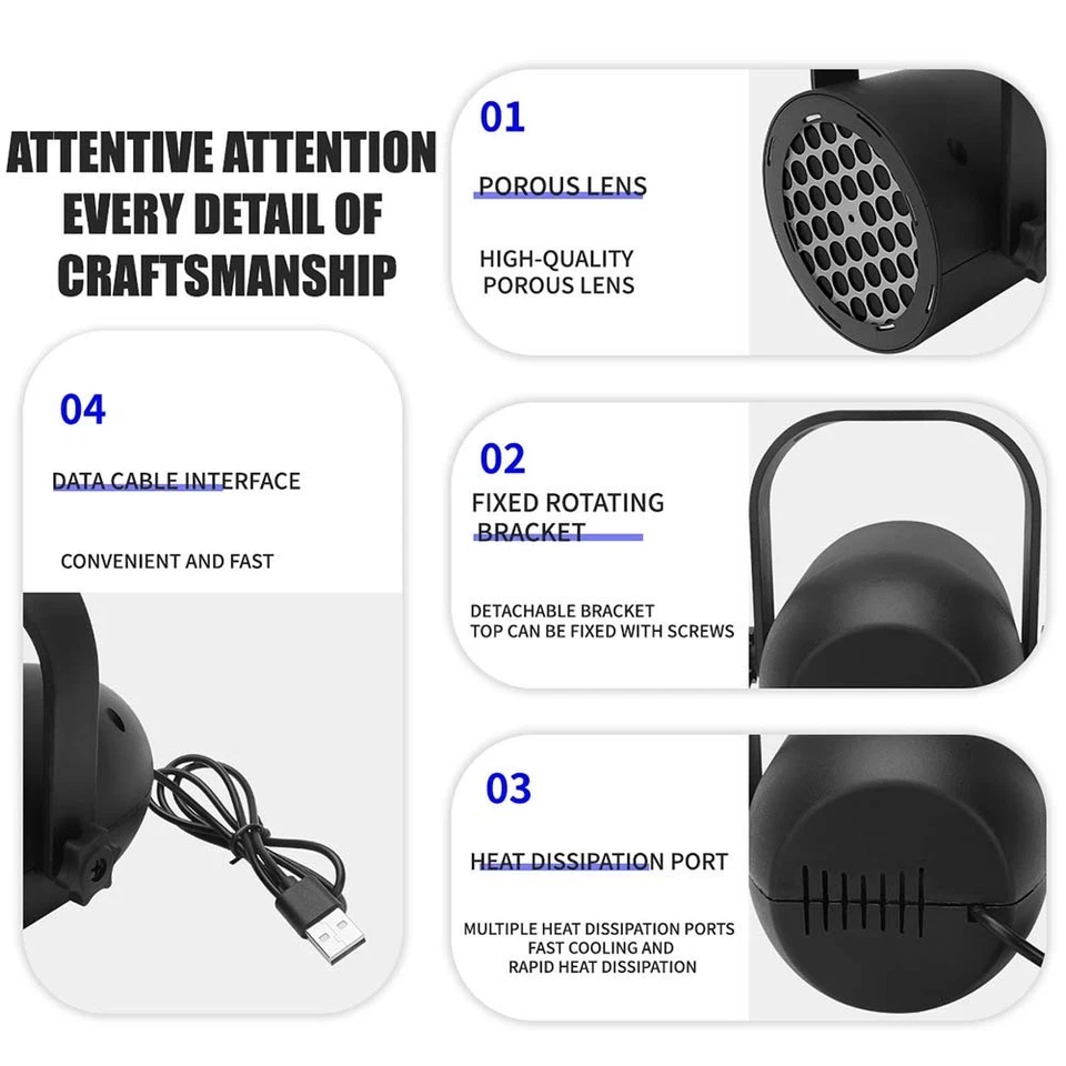 LED Christmas Projection Lamp with Rotating Lights for Event Decoration - Image 4 of 4