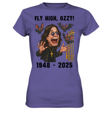 Ozzy Osbourne - Ladies T-Shirt | Fly High Ozzy RIP, Black Sabbath