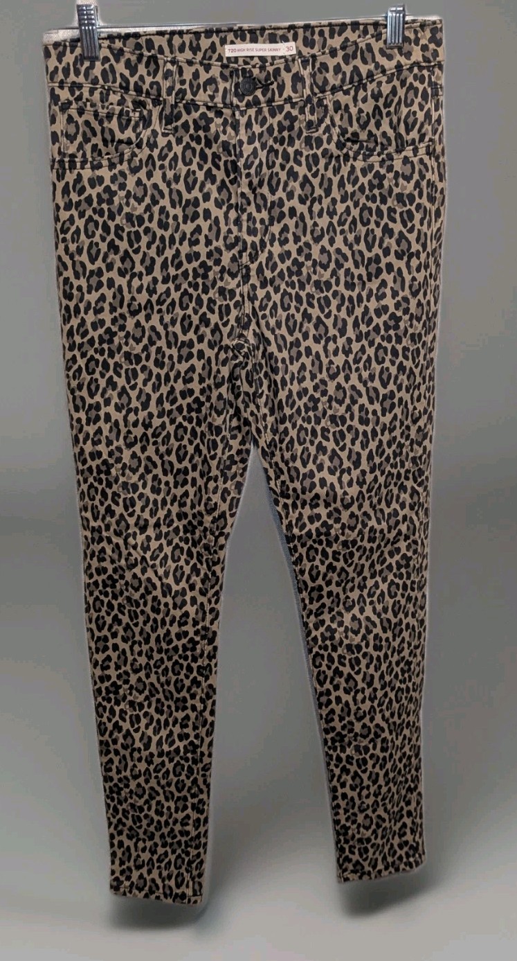 Levi’s 720 High Rise Super Skinny Leopard Print Women's Jeans, Size 29Wx30L