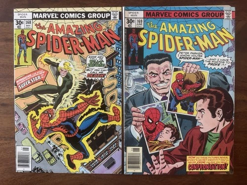 Amazing Spider Man #168 & #169 2-Issue Lot Comics 1977 FN/VF