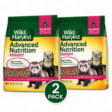 2x Wild Harvest Advanced Nutrition Ferret 3 Pounds High Protein And Taurine Diet