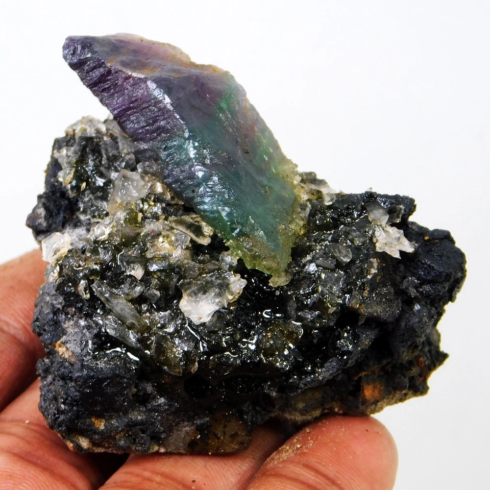 398 Cts Natural Fluorite Crystal on Matrix Mineral Specimen | Raw Healing Stone - Image 2 of 4