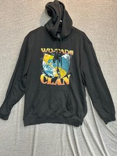 H M Wu Tang Clan Hoodie Mens Medium Black Graphic Print Fleece Lined Regular Fit