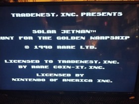 Solar Jetman Nintendo NES Game Cartridge Tested 