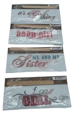 My Mind's Eye Bohemia Transfer Titles Rub On Lot Of 4 Girls Themed New